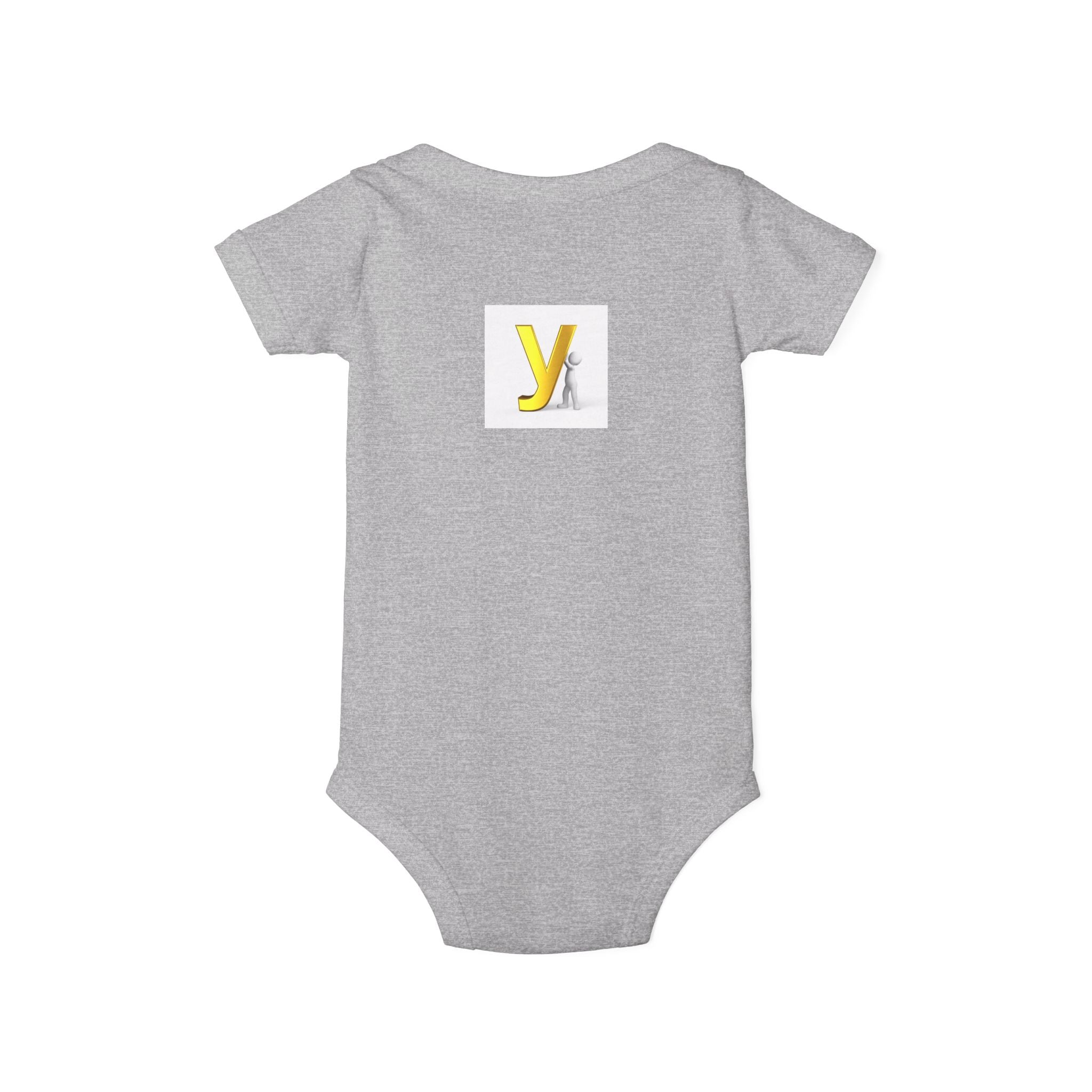 Yellow Letter Y Initial Onesie | Infant Jersey One Piece