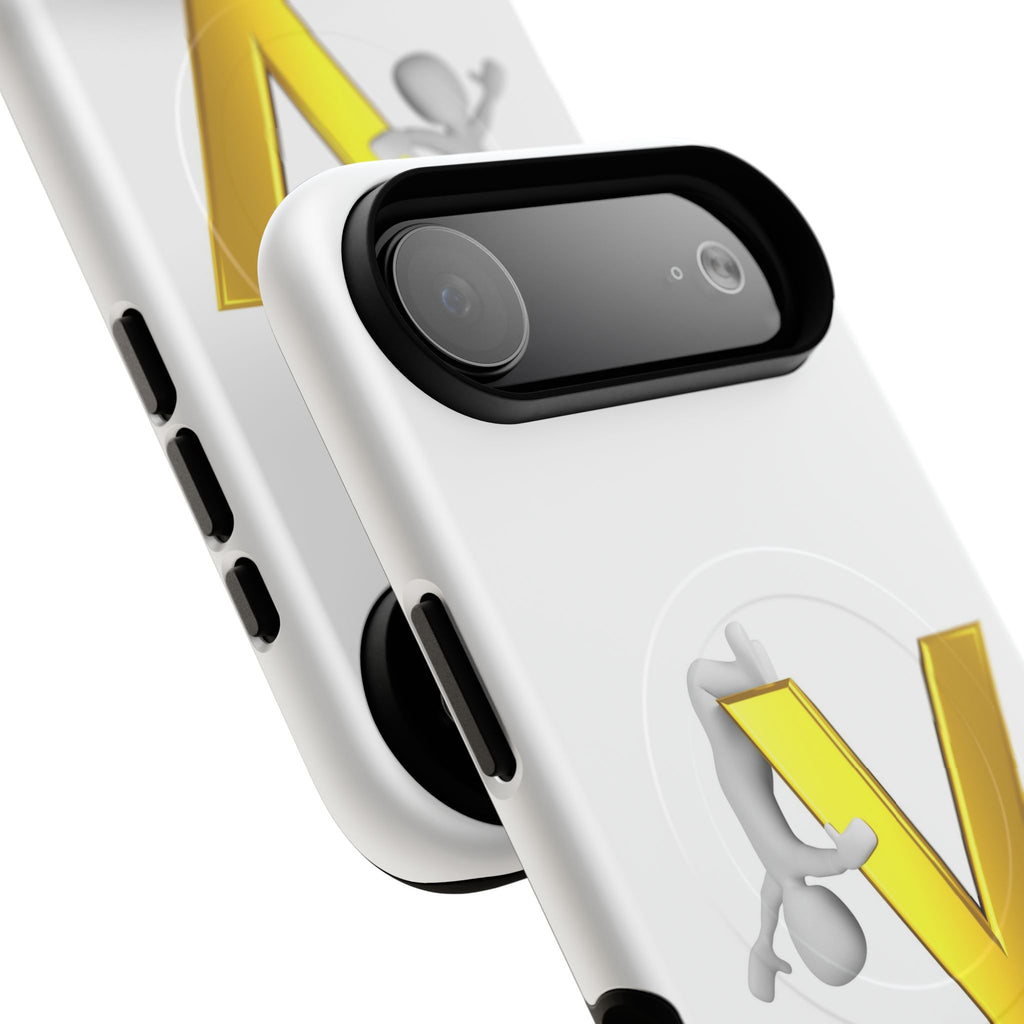 3D Yellow V Letter Phone Case Tough Magnetic Case | Monogram V iPhone Cover