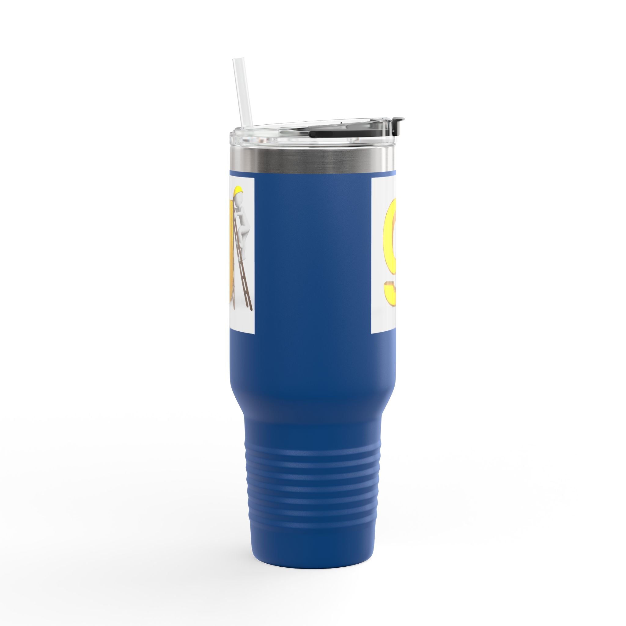 Yellow Letter G Monogram Travel Mug | 40oz Insulated Tumbler
