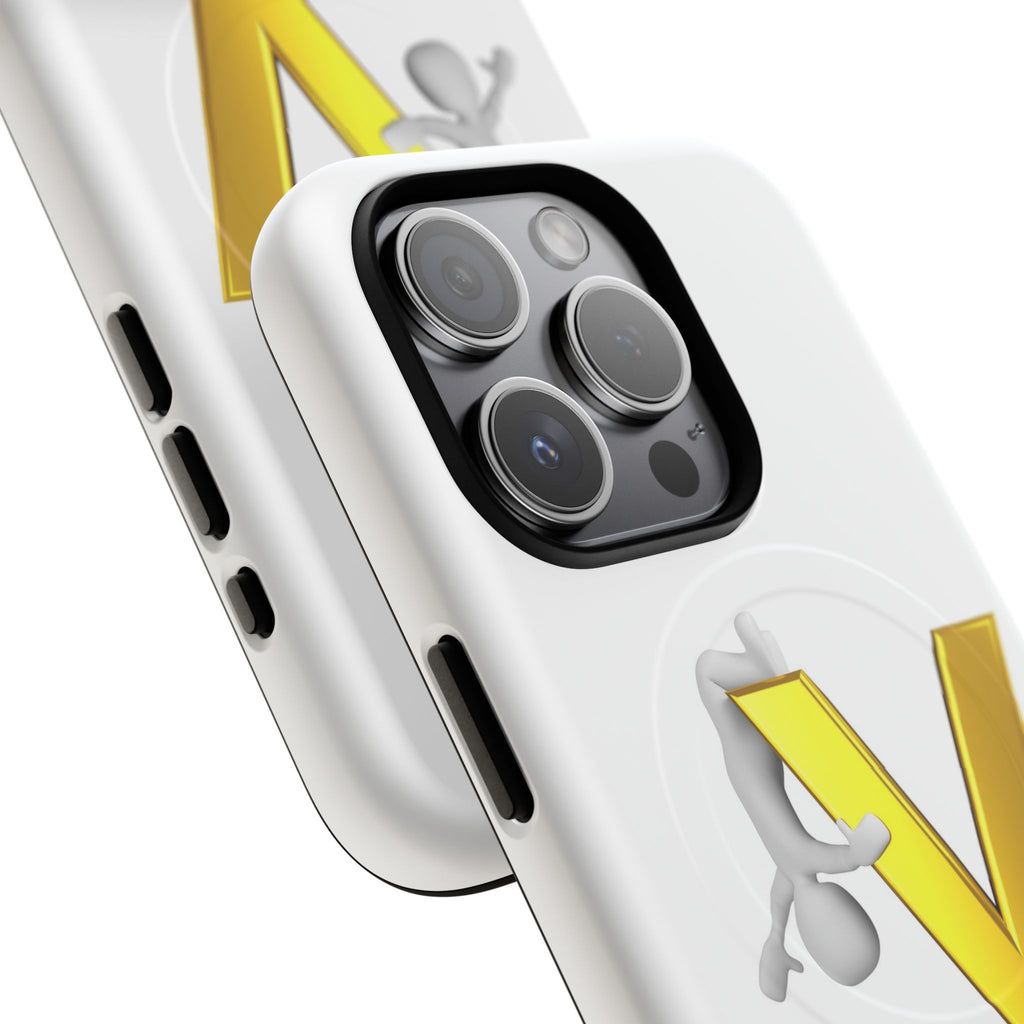 3D Yellow V Letter Phone Case Tough Magnetic Case | Monogram V iPhone Cover