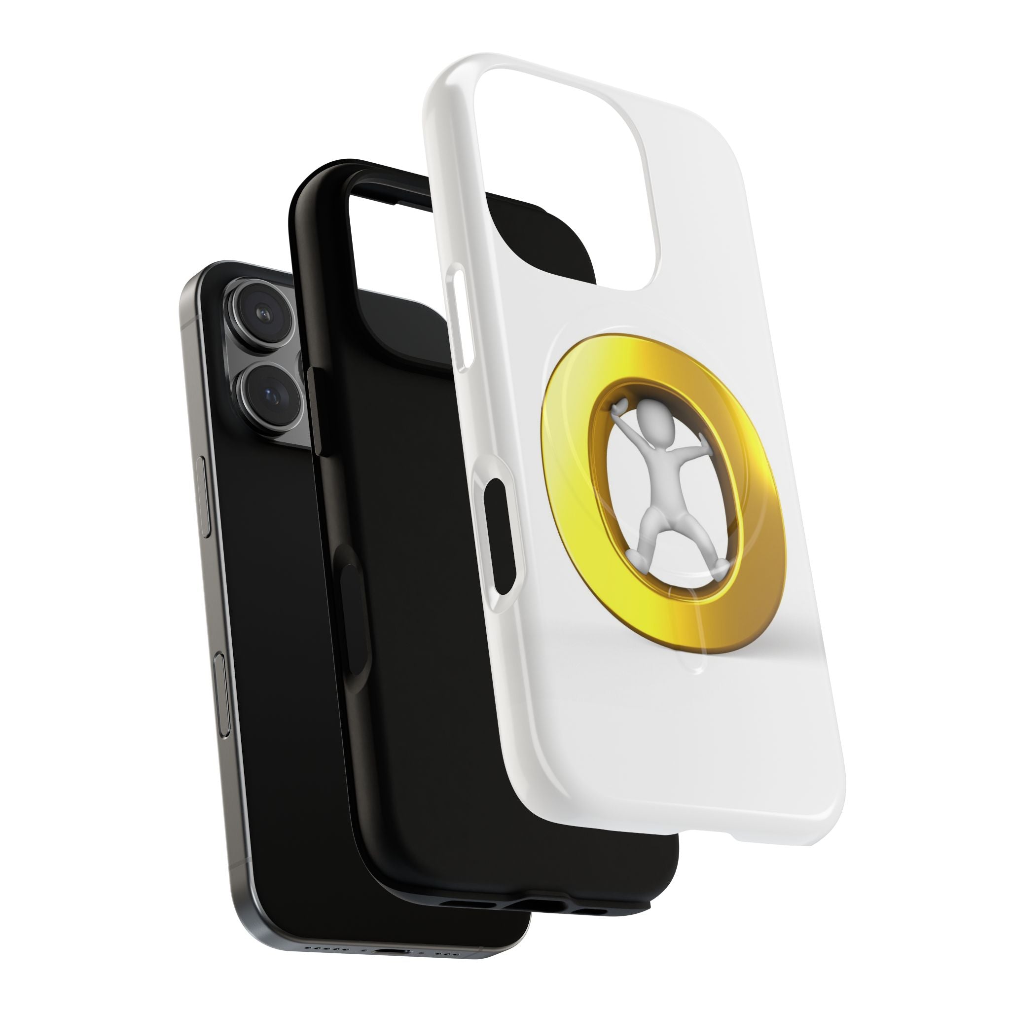 3D Gold Letter O Figure Phone Case | Tough Magnetic Case