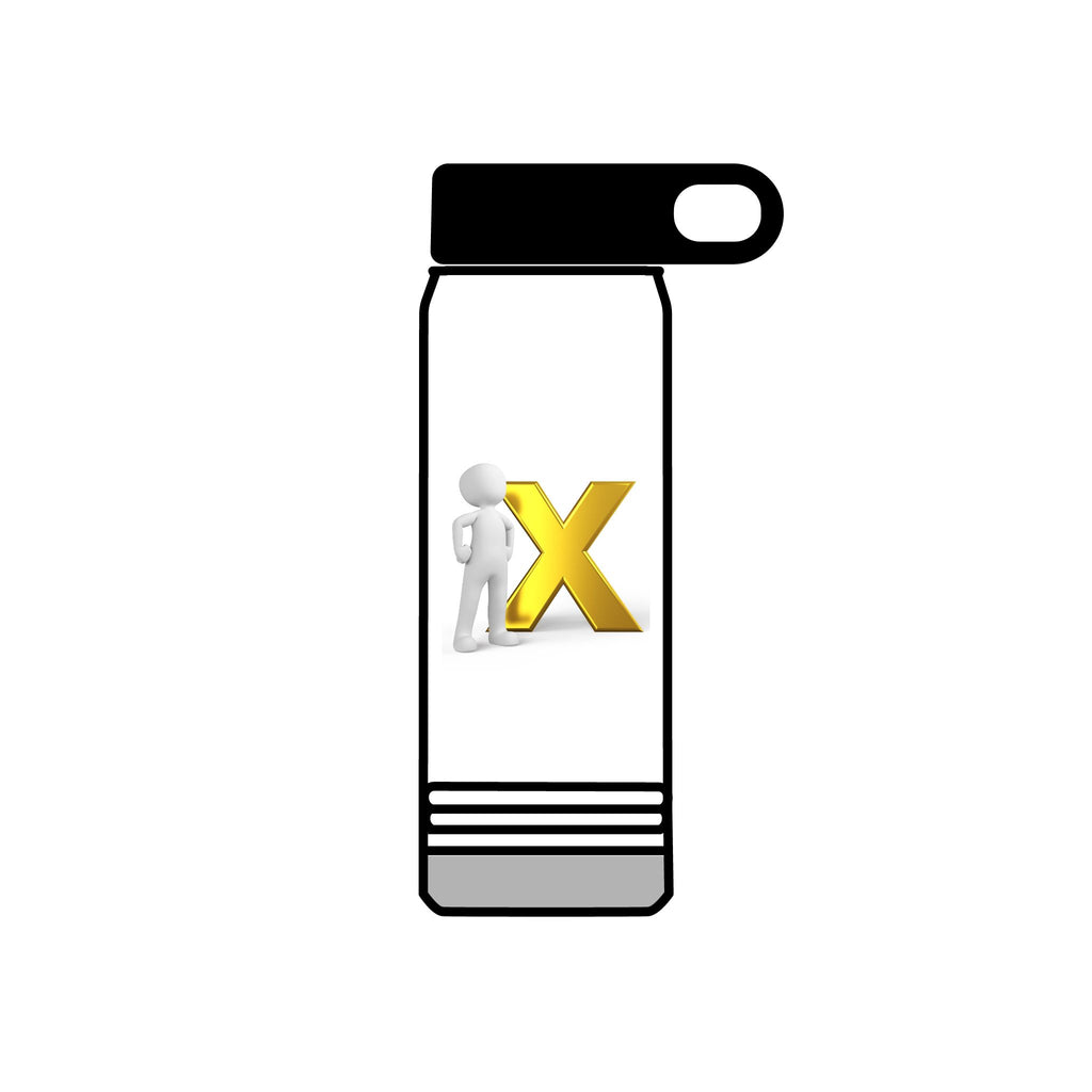 3D Figure with Gold X Water Bottle | 20oz Stainless Tumbler