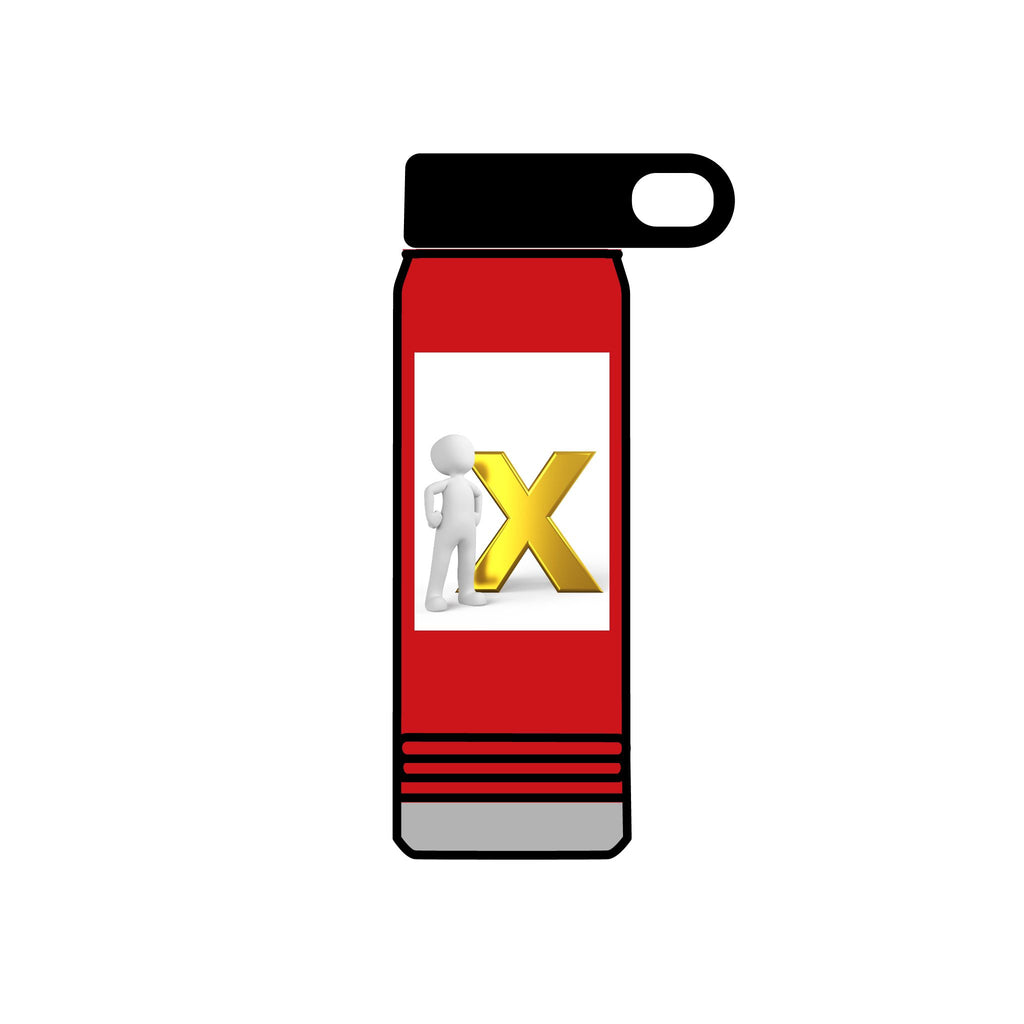 3D Figure with Gold X Water Bottle | 20oz Stainless Tumbler