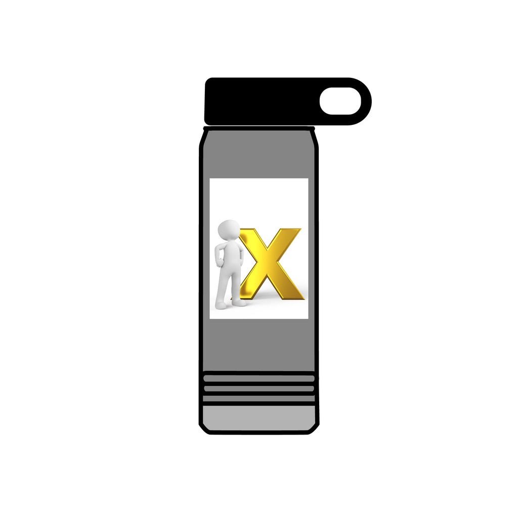 3D Figure with Gold X Water Bottle | 20oz Stainless Tumbler