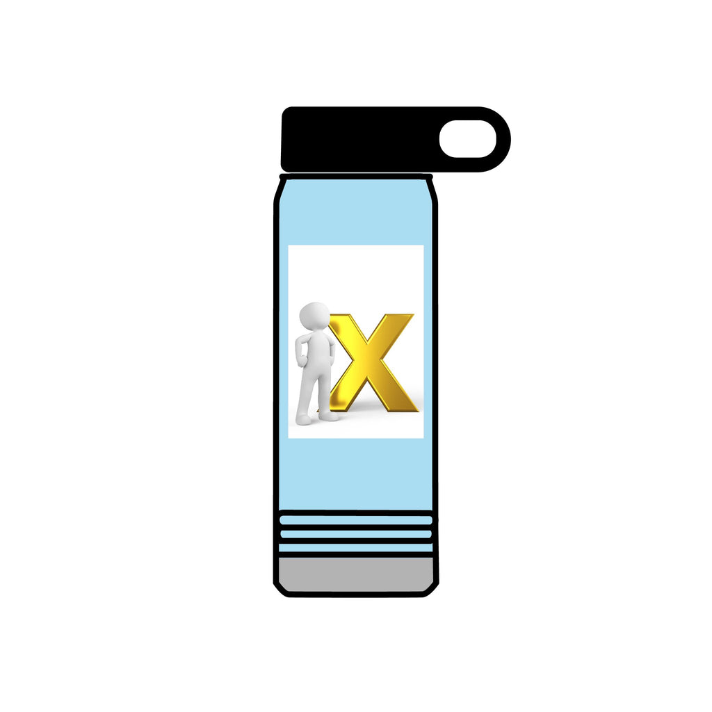 3D Figure with Gold X Water Bottle | 20oz Stainless Tumbler