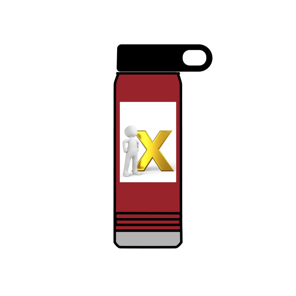 3D Figure with Gold X Water Bottle | 20oz Stainless Tumbler