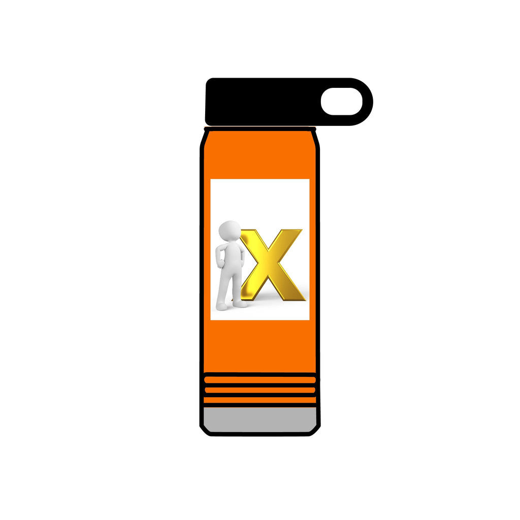 3D Figure with Gold X Water Bottle | 20oz Stainless Tumbler