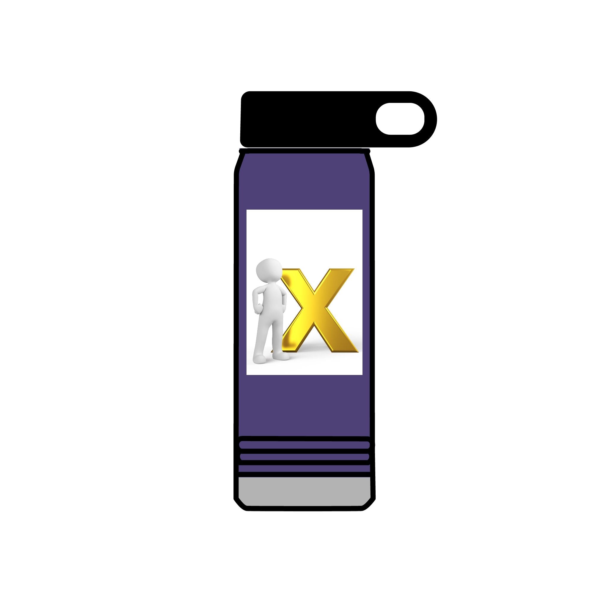 3D Figure with Gold X Water Bottle | 20oz Stainless Tumbler