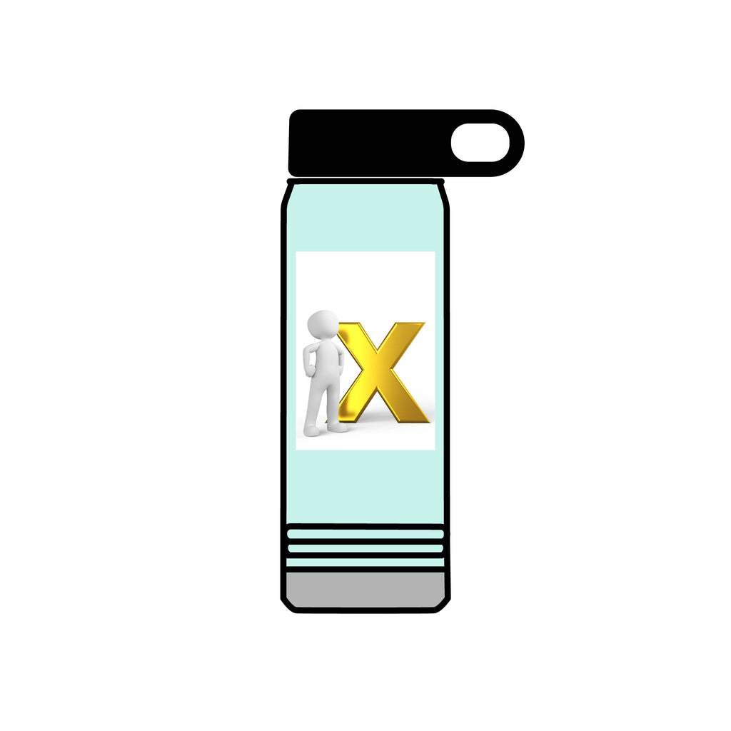 3D Figure with Gold X Water Bottle | 20oz Stainless Tumbler