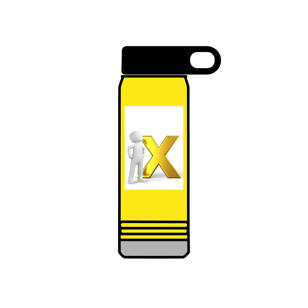 3D Figure with Gold X Water Bottle | 20oz Stainless Tumbler
