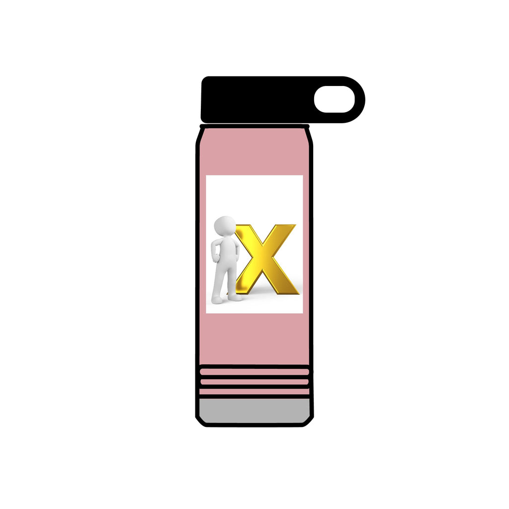 3D Figure with Gold X Water Bottle | 20oz Stainless Tumbler