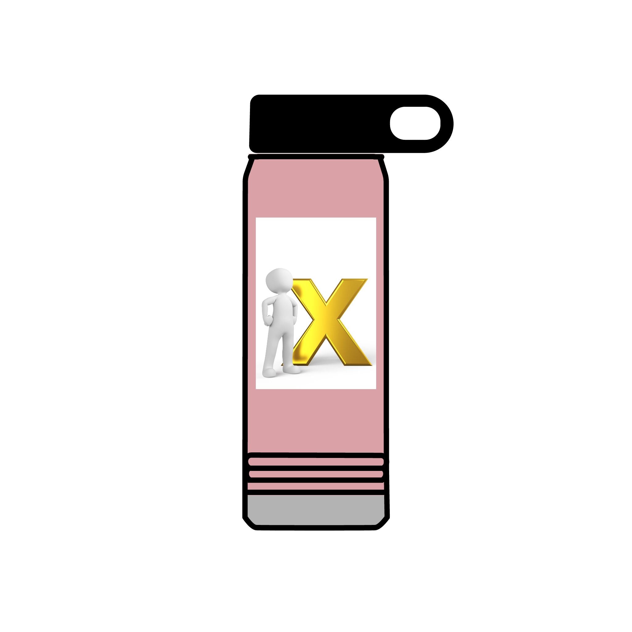 3D Figure with Gold X Water Bottle | 20oz Stainless Tumbler