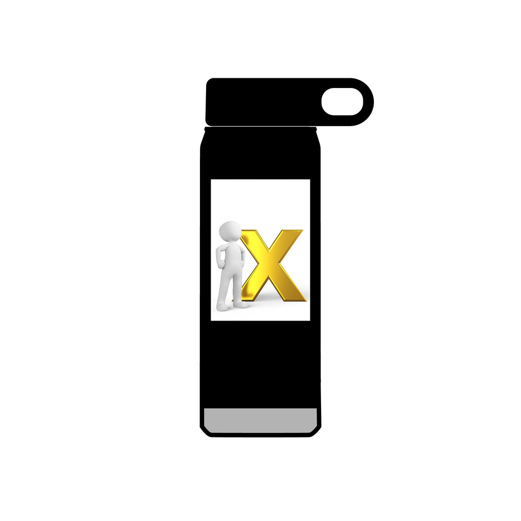 3D Figure with Gold X Water Bottle | 20oz Stainless Tumbler