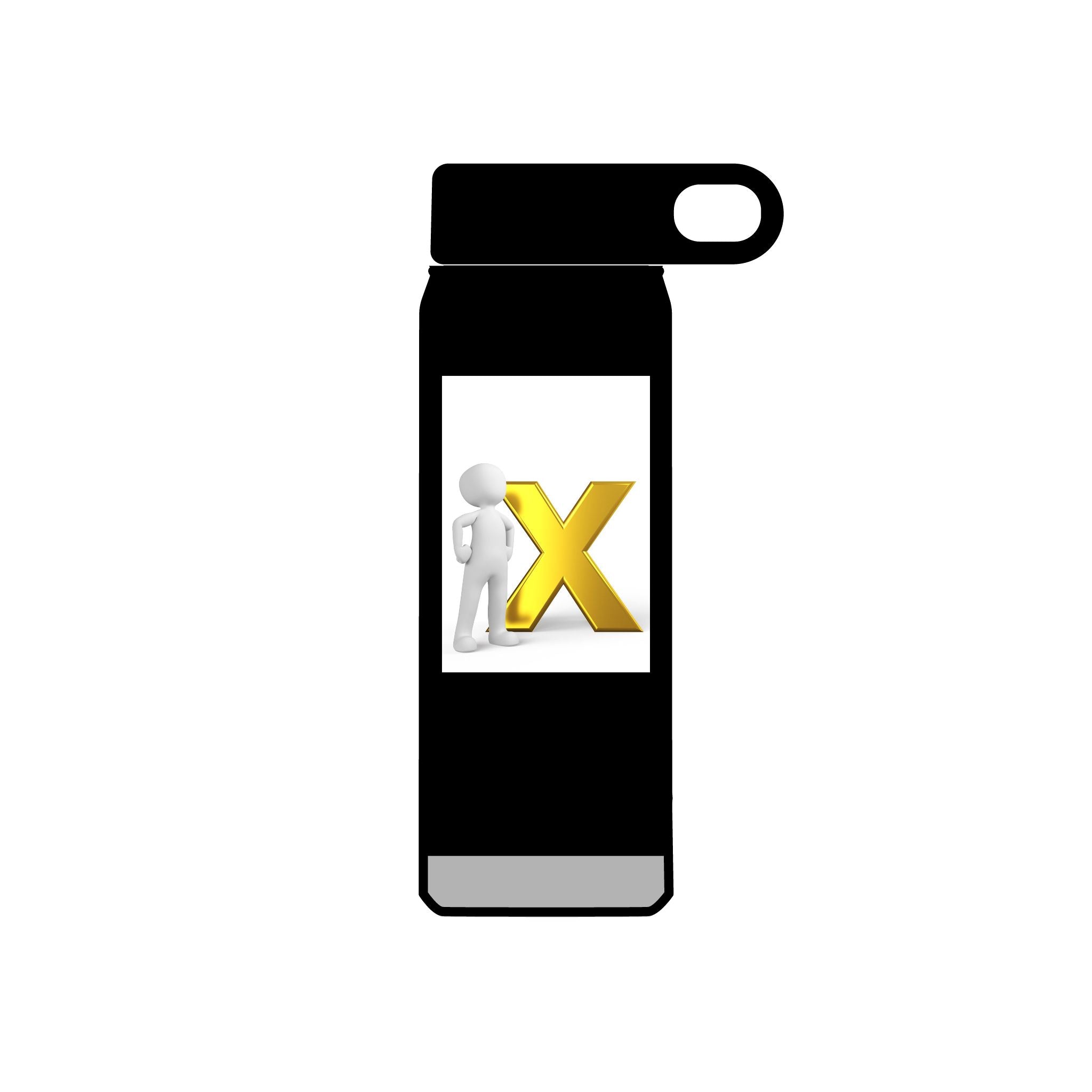 3D Figure with Gold X Water Bottle | 20oz Stainless Tumbler