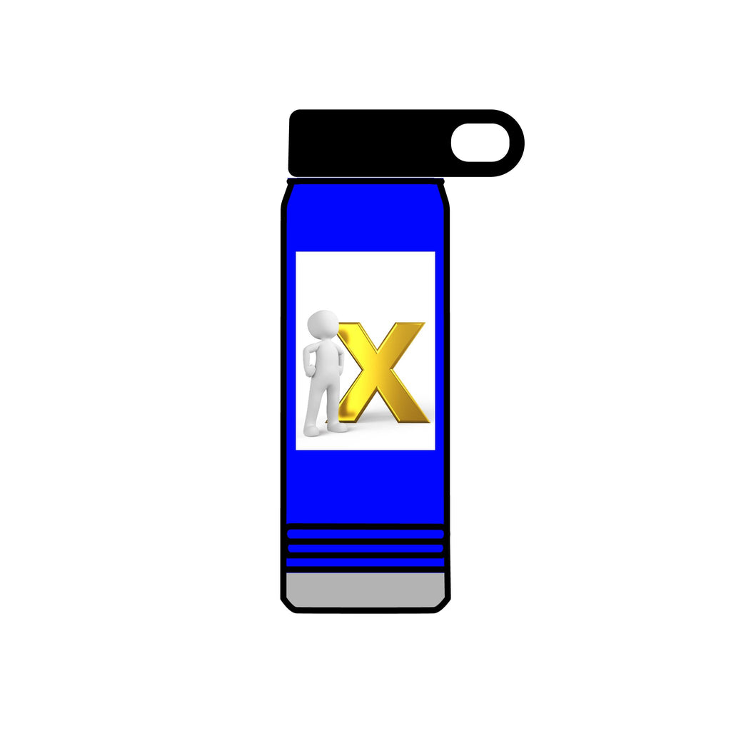 3D Figure with Gold X Water Bottle | 20oz Stainless Tumbler