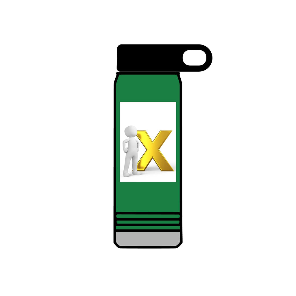 3D Figure with Gold X Water Bottle | 20oz Stainless Tumbler