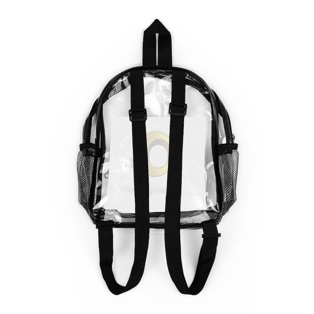 Yellow 3D Letter P Clear Stadium Backpack | Transparent School Bag
