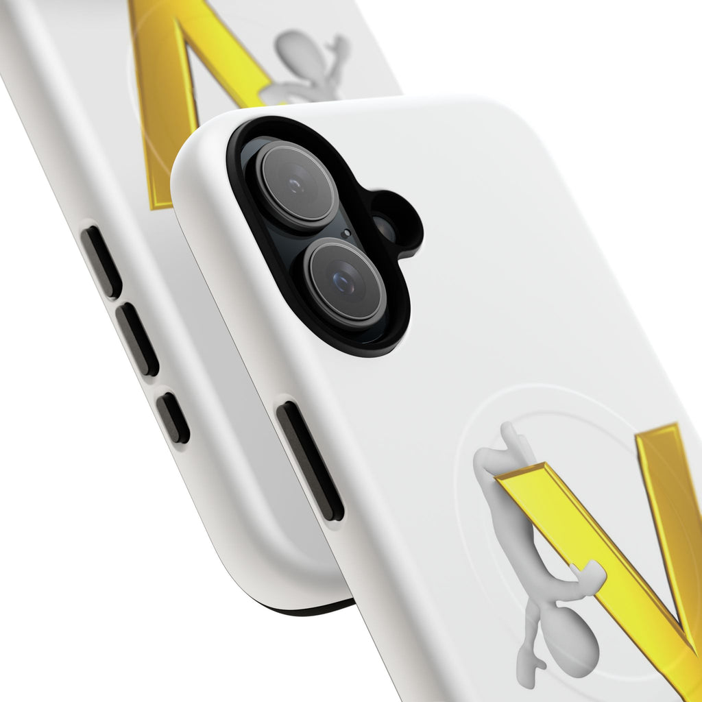 3D Yellow V Letter Phone Case Tough Magnetic Case | Monogram V iPhone Cover