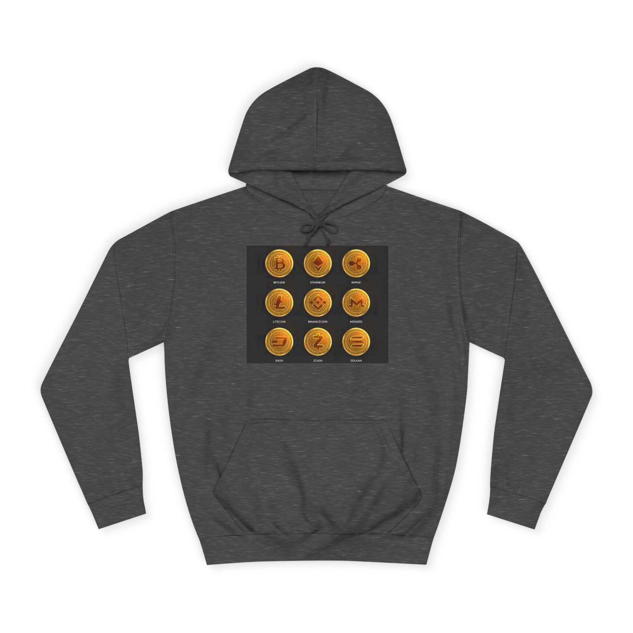 Sweat à capuche icônes de crypto-monnaies | Bitcoin Ethereum Litecoin Ripple Doge Zcash Monero