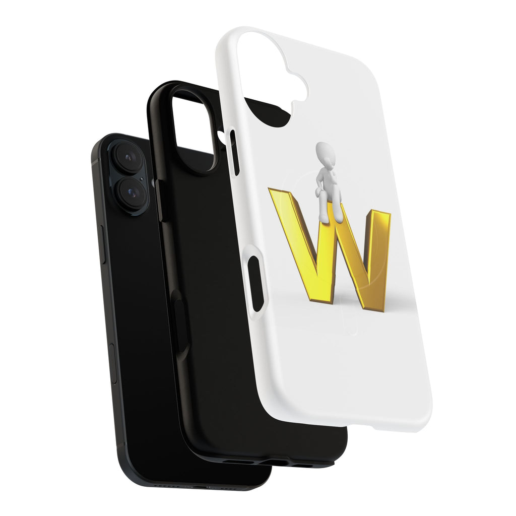 3D Stick Figure on Gold W Phone Case | Tough Magnetic Case