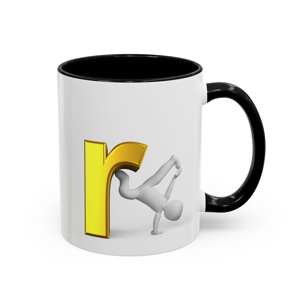 3D Letter R Breakdance Design Mug | Accent Coffee Mug 11oz or 15oz