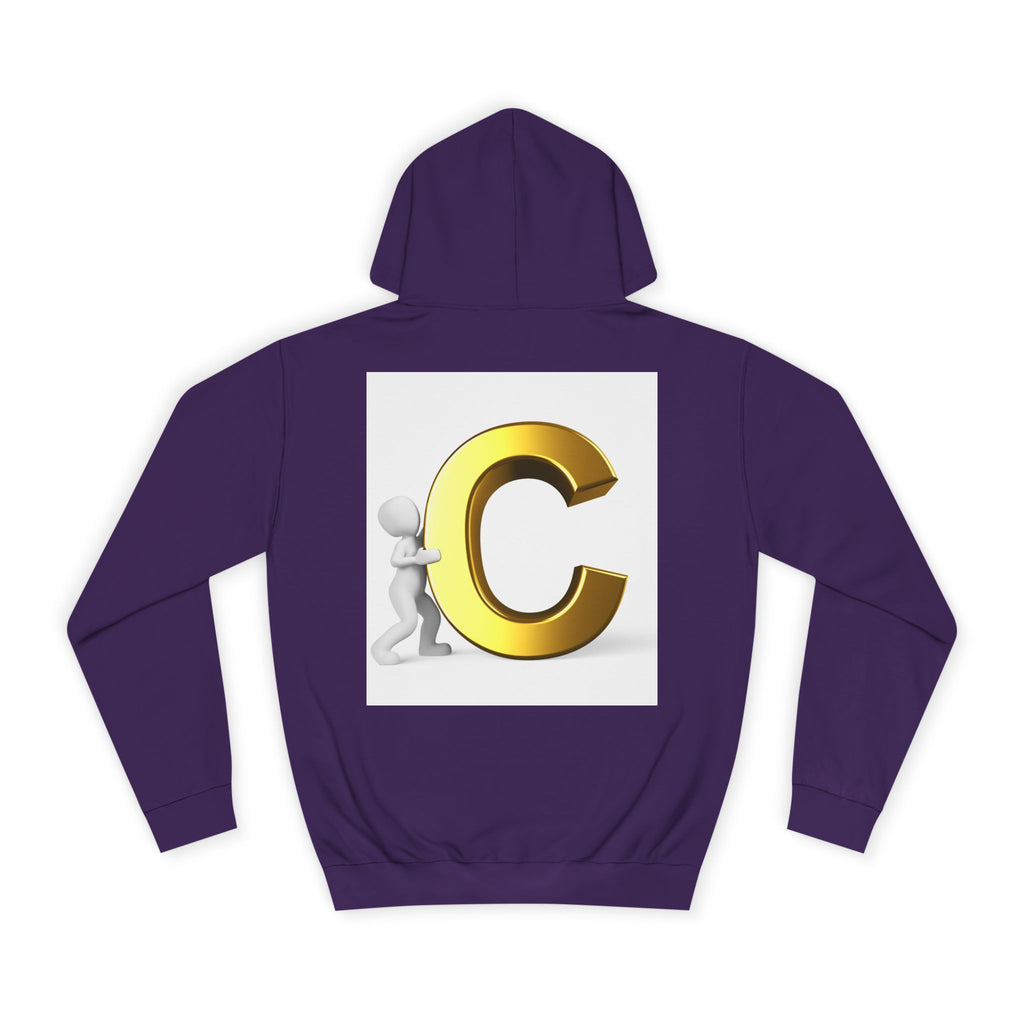 Gold Letter C Hoodie | Monogram Initial C Sweatshirt