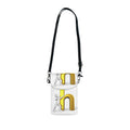 3D Figure Pushing Gold Letter H Small Cell Phone Wallet | Crossbody Phone Pouch