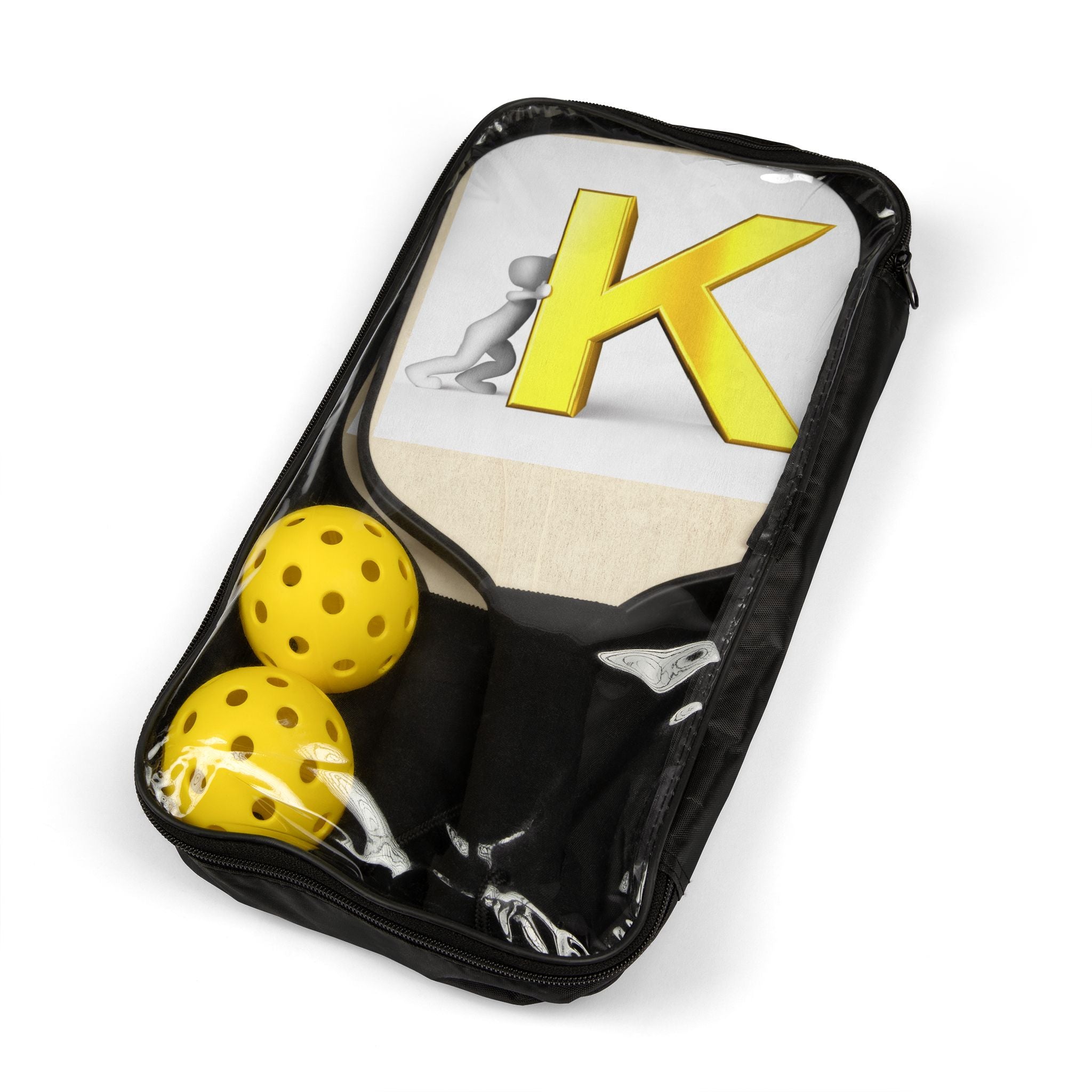 Yellow K Monogram Pickleball Paddle | Pickleball Kit