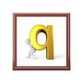 Lowercase Gold Letter Q jewelry box | monogram decor