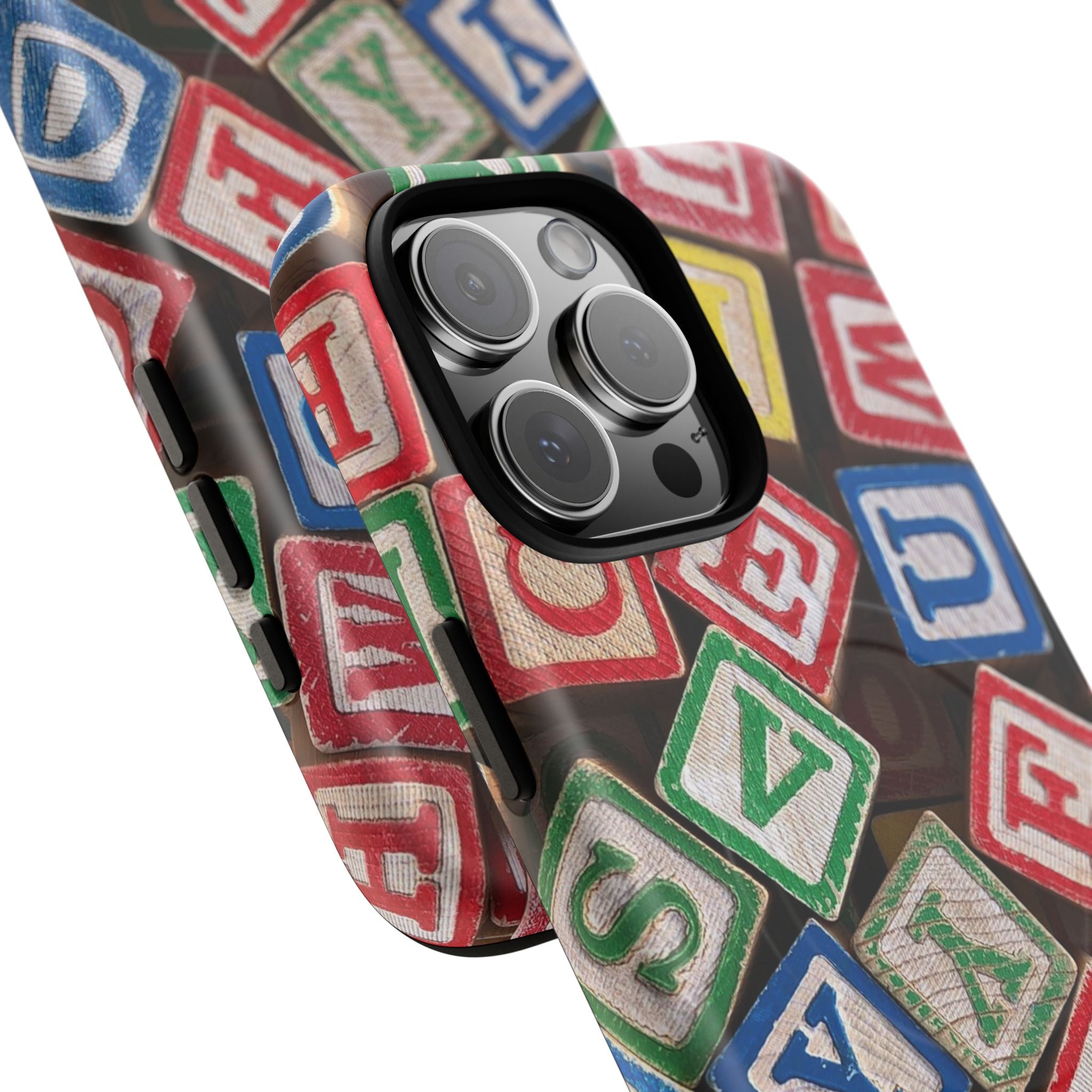 Vintage Alphabet Blocks Phone Case | Tough Magnetic Case