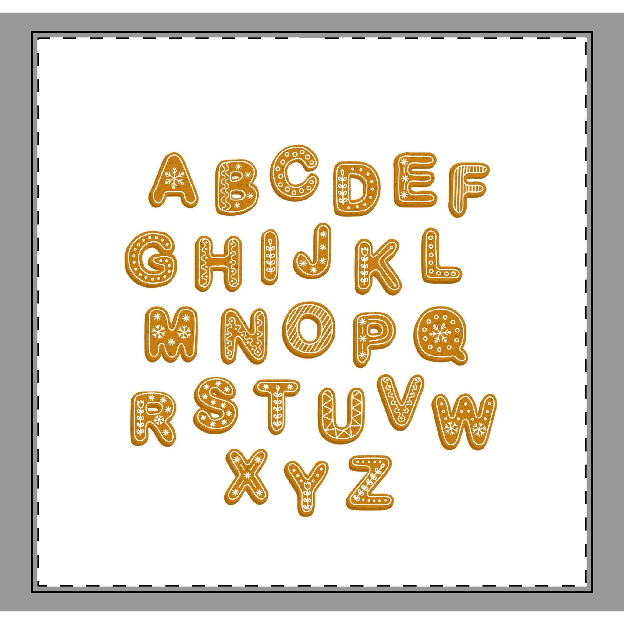 Gingerbread Alphabet Woven-Style Coverlet | Holiday Lettering Throw