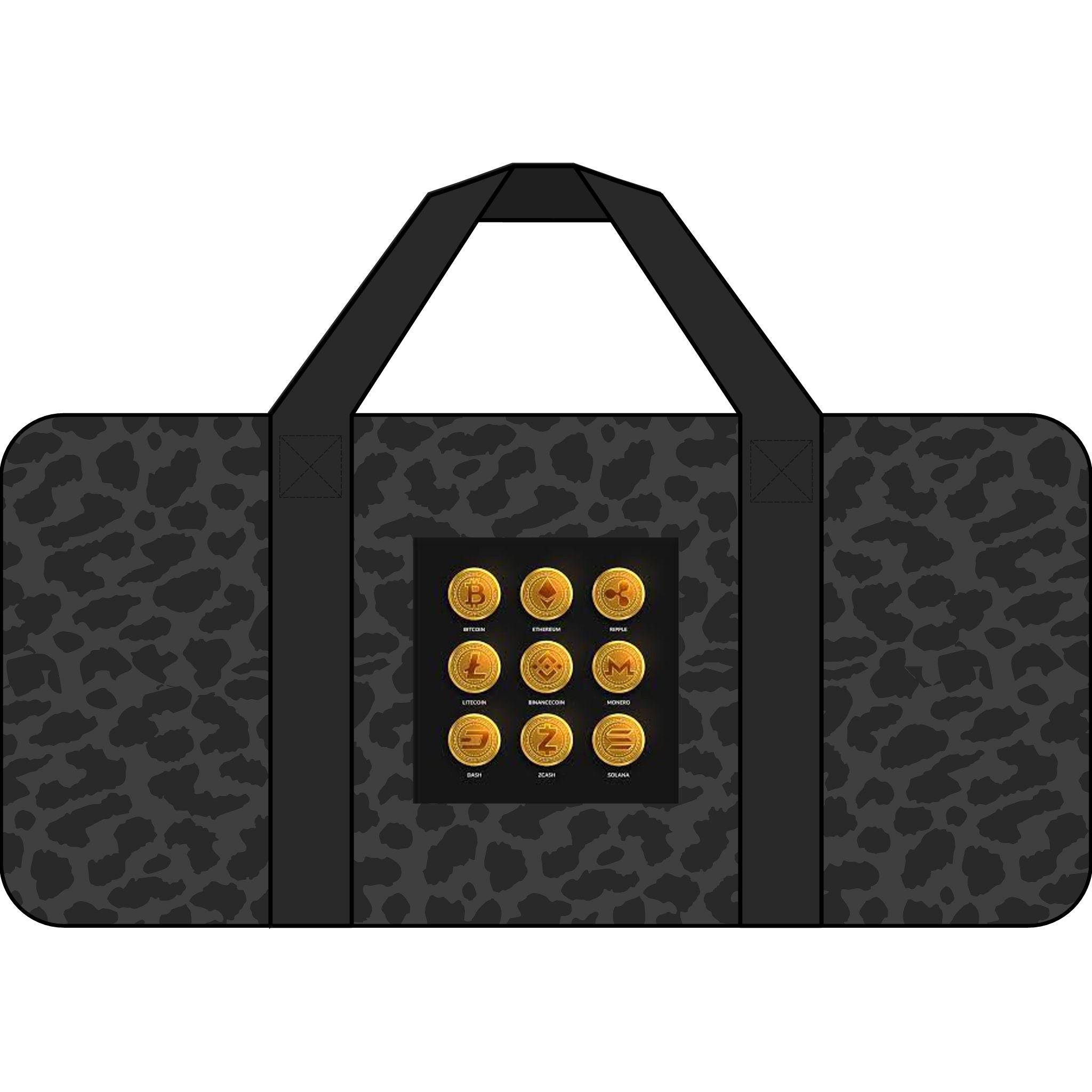 Sac de sport Tripper Crypto Coins | Sangle à damier ou option camouflage