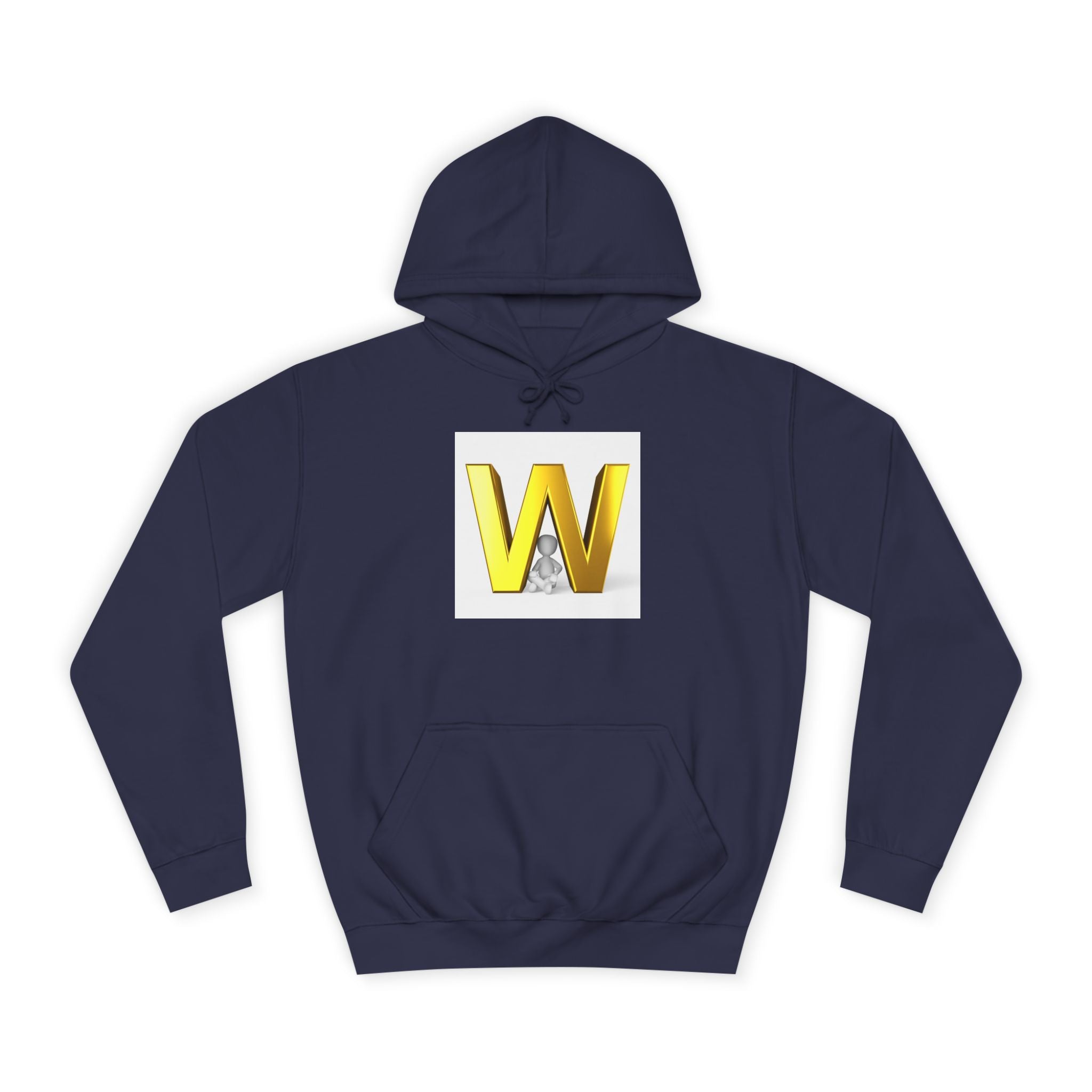 Sweat à capuche lettre W 3D dorée | Sweat initial monogramme