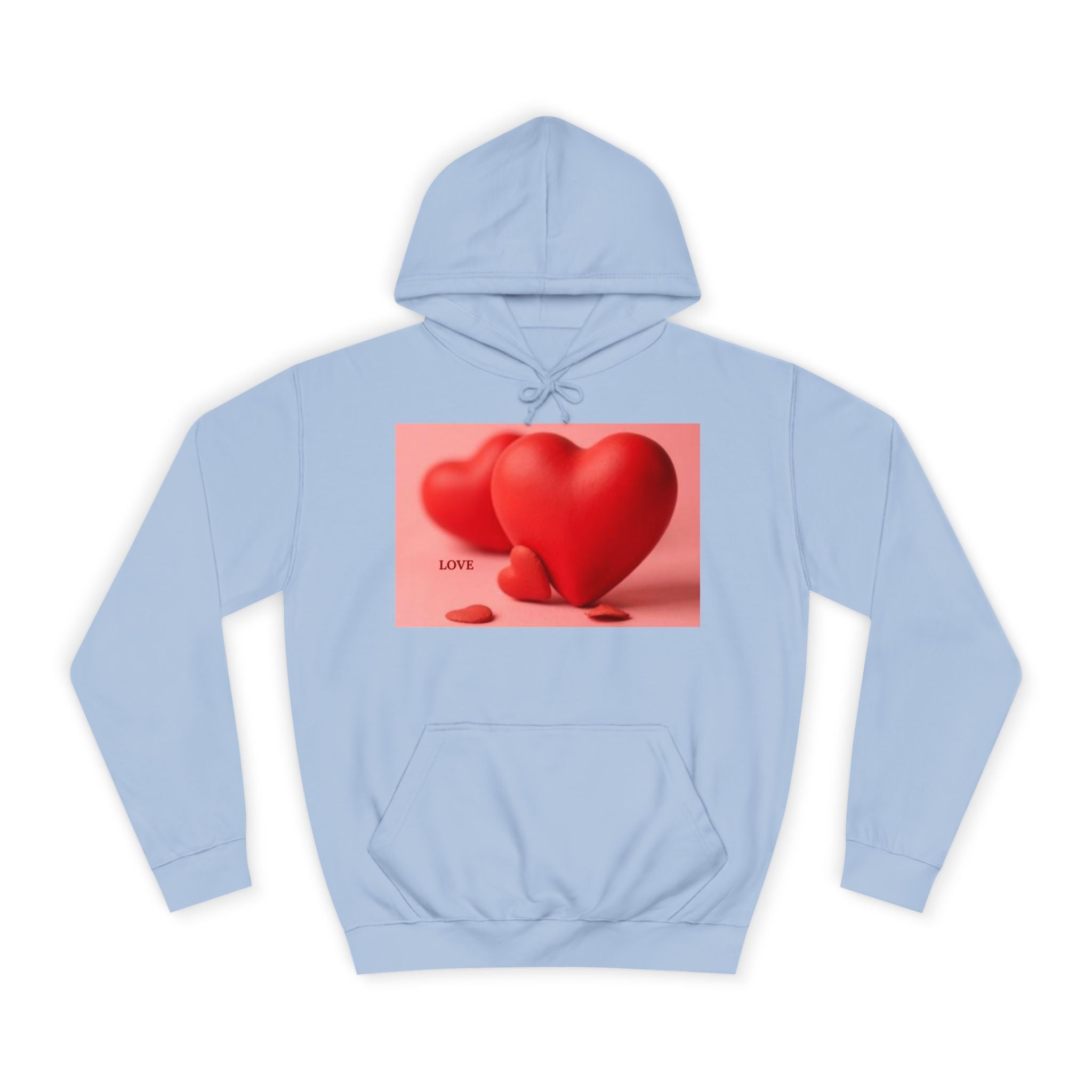 Sweat à capuche illustré avec un cœur mignon en 3D | Pull graphique amour