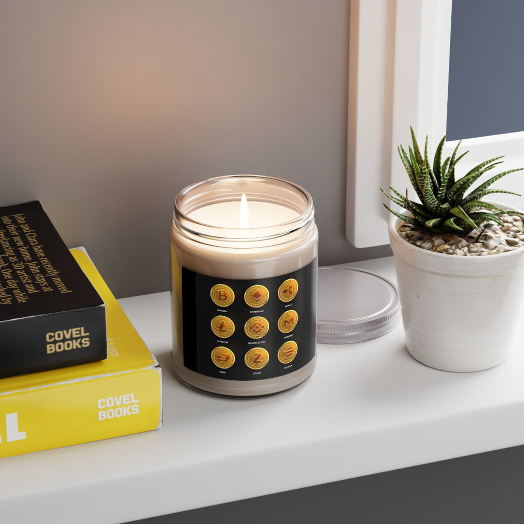 Cryptocurrency Coin Icons Candle 9oz Soy Candle