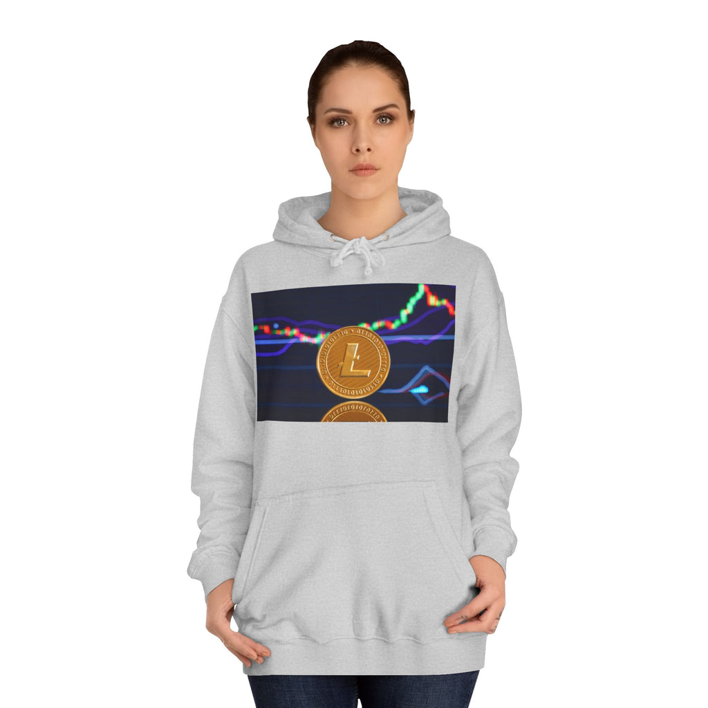 Litecoin Coin Graphic Hoodie | Crypto Chart Design, Digital Currency Apparel