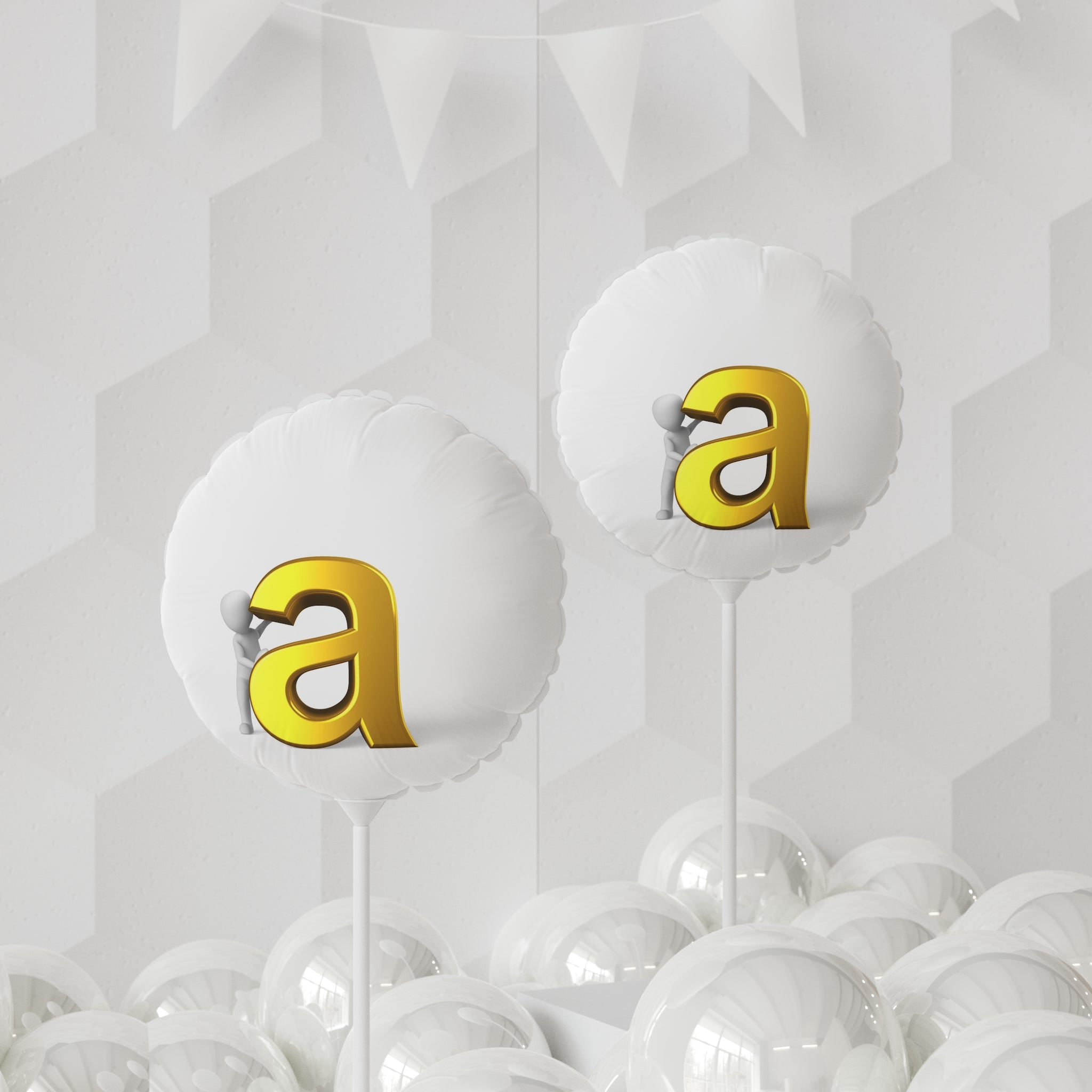 Gold Letter A Balloon 11" Round Foil
