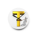 Gold Letter T with Figure Acrylic Wall Clock | Initial T Décor