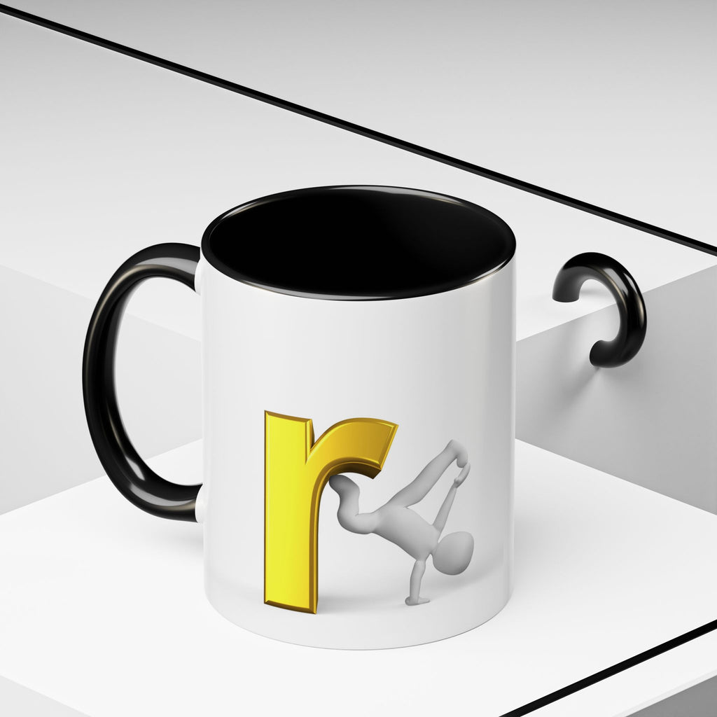 3D Letter R Breakdance Design Mug | Accent Coffee Mug 11oz or 15oz
