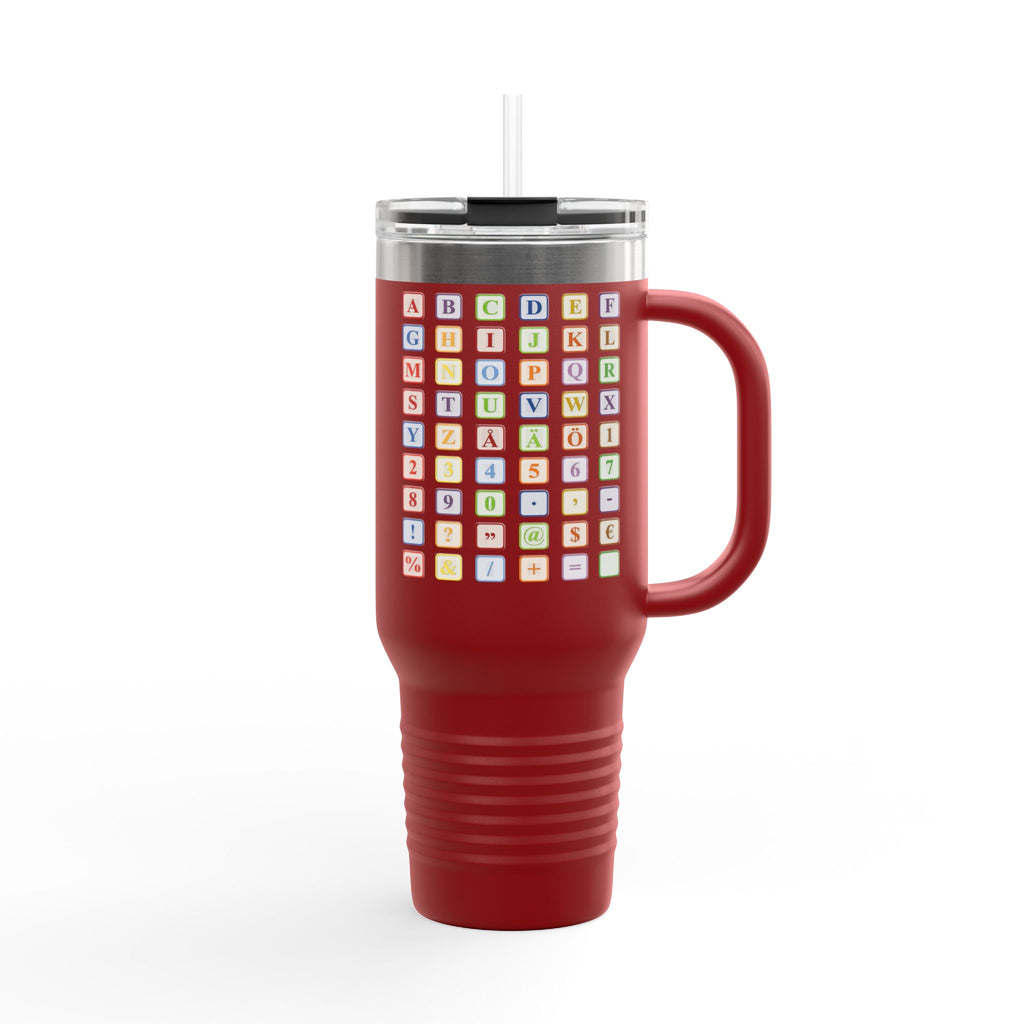 Pastel Baby Blocks Alphabet, Travel Mug