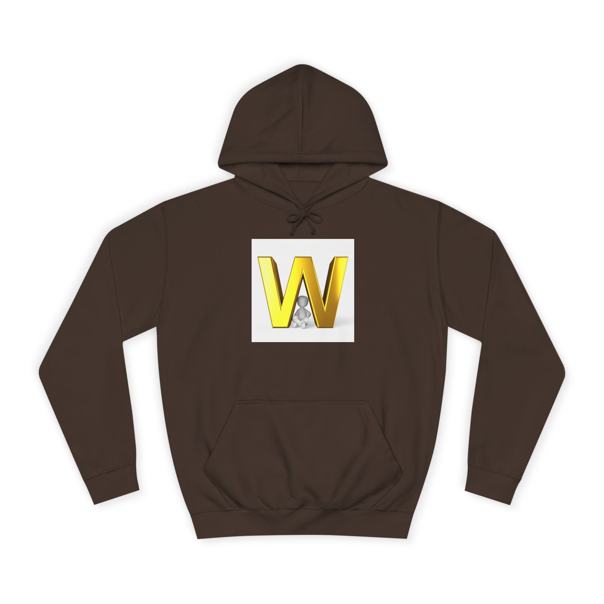 Sweat à capuche lettre W 3D dorée | Sweat initial monogramme