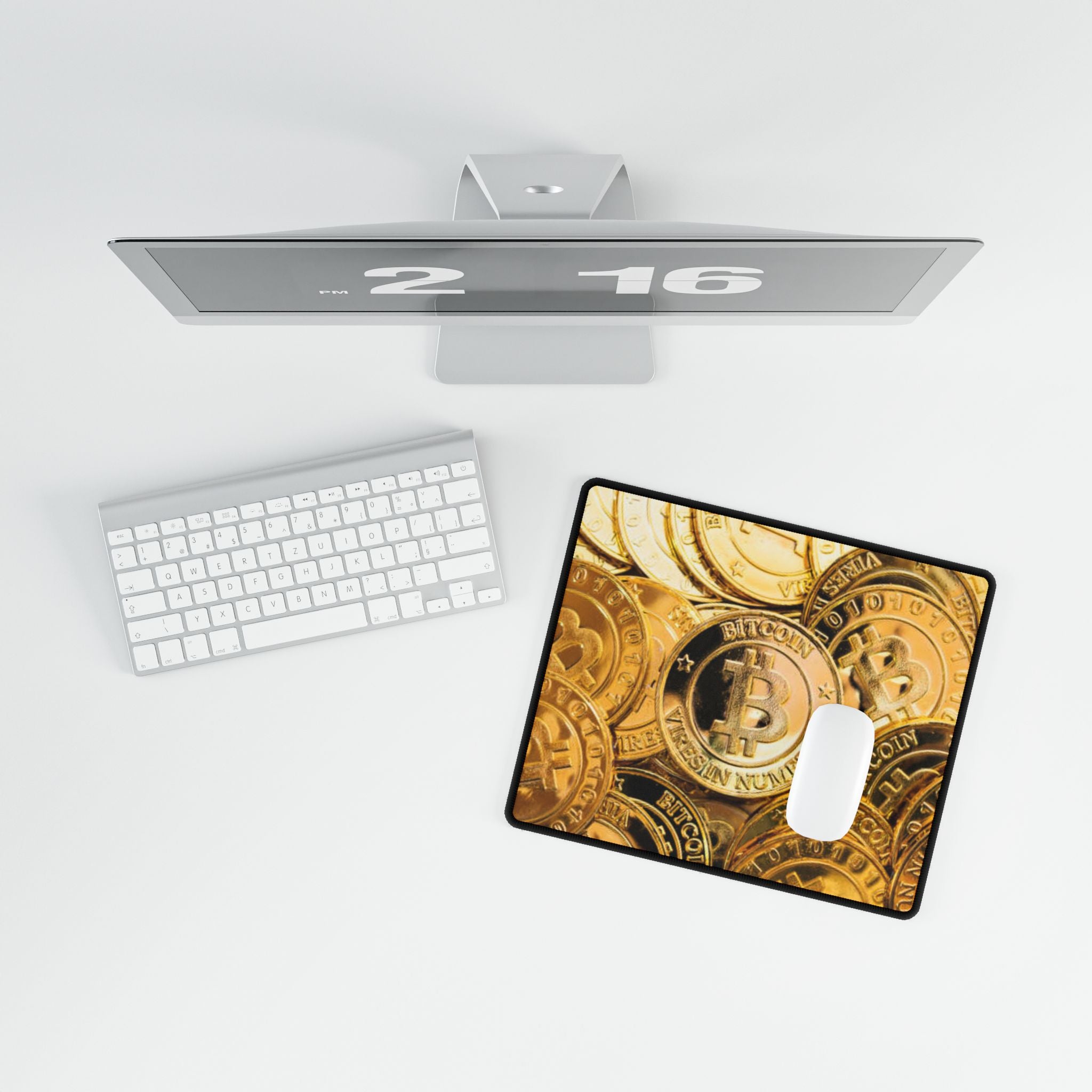 Bitcoin Coin Pile Desk Mat | Crypto Gaming Mouse Pad