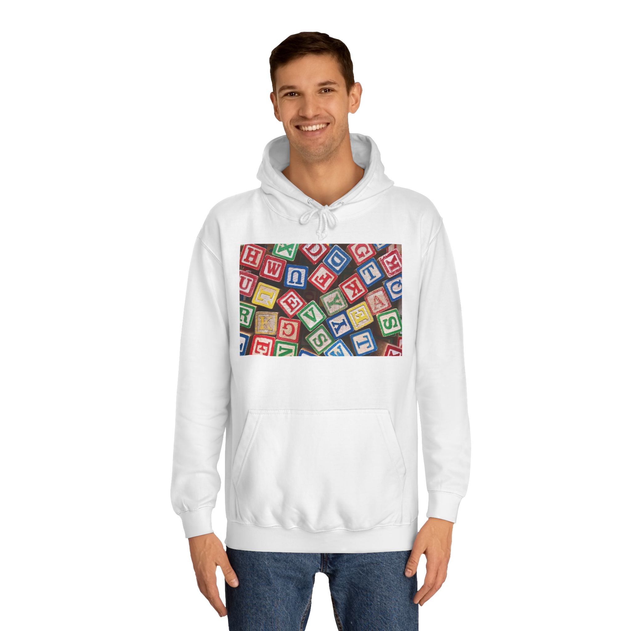Colorful Alphabet Blocks Hoodie | Kids Letter Blocks Design