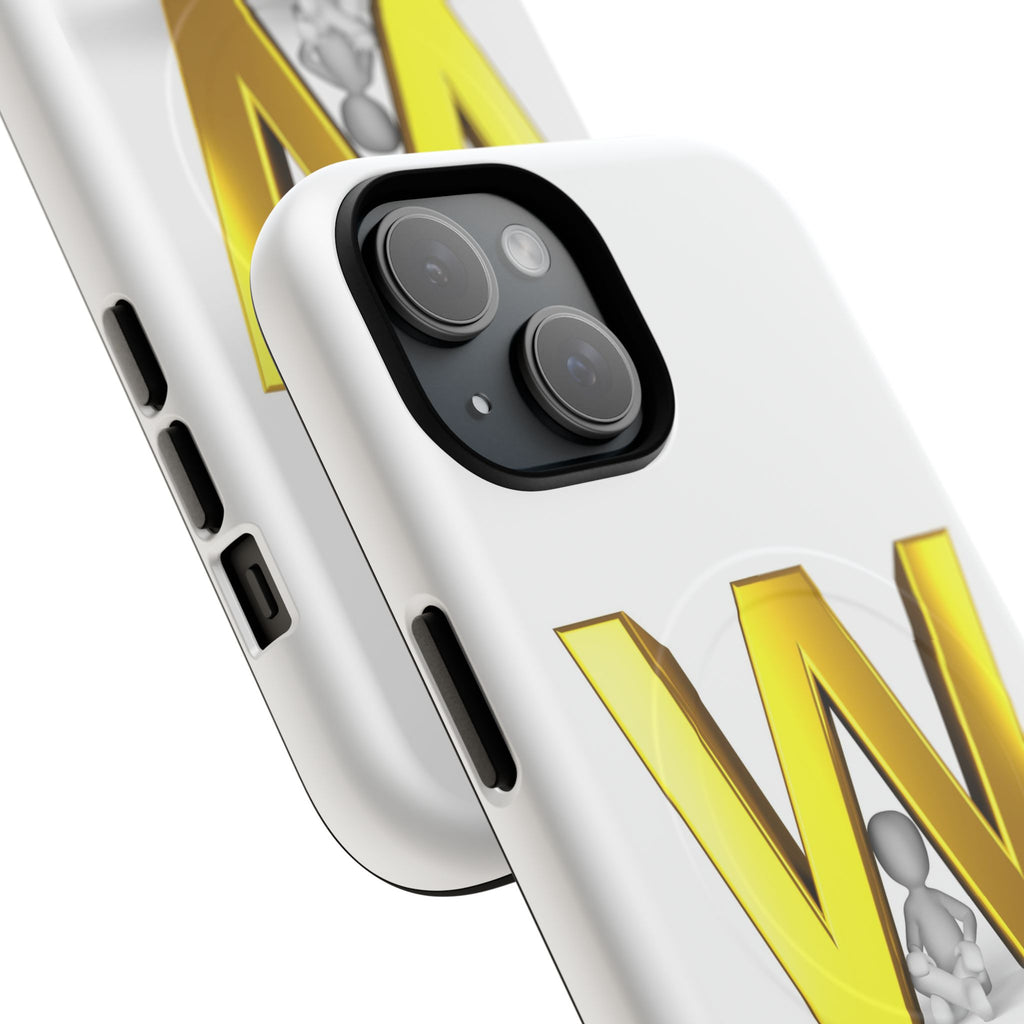 Gold Letter W Monogram Phone Case | Tough Magnetic Case