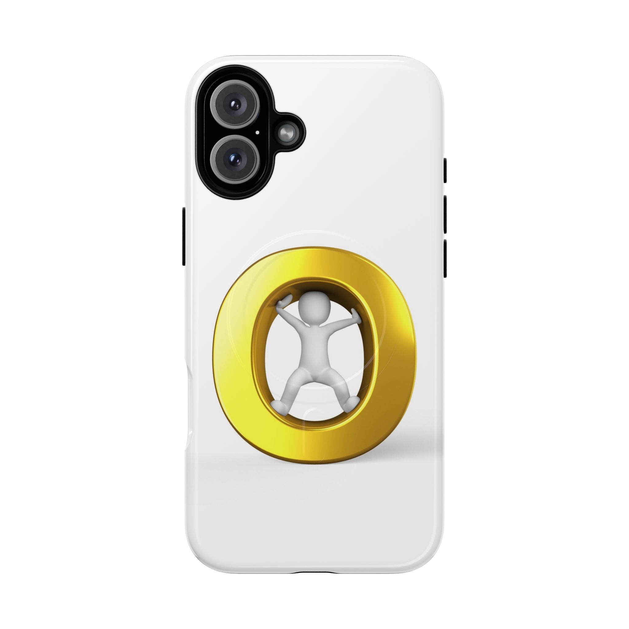 3D Gold Letter O Figure Phone Case | Tough Magnetic Case