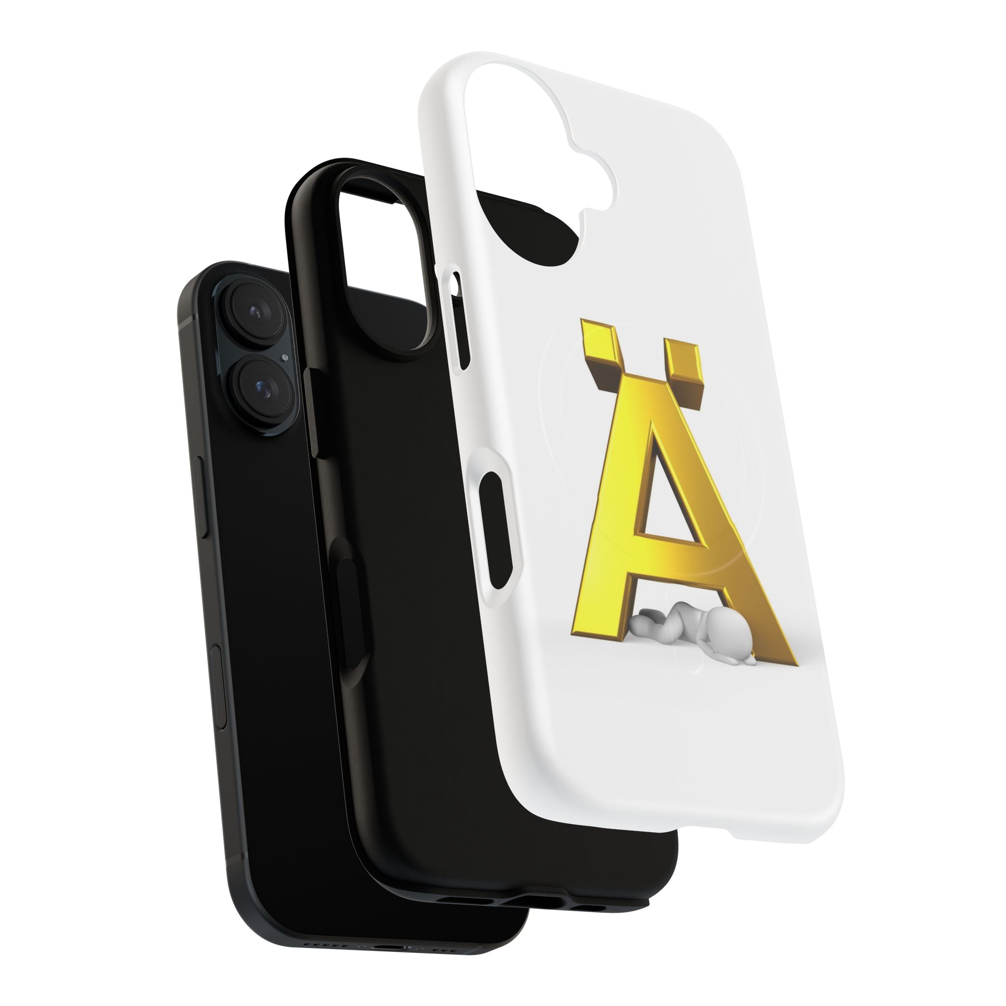 Gold Letter Ä Phone Case | Magnetic Tough Case, Initial Monogram