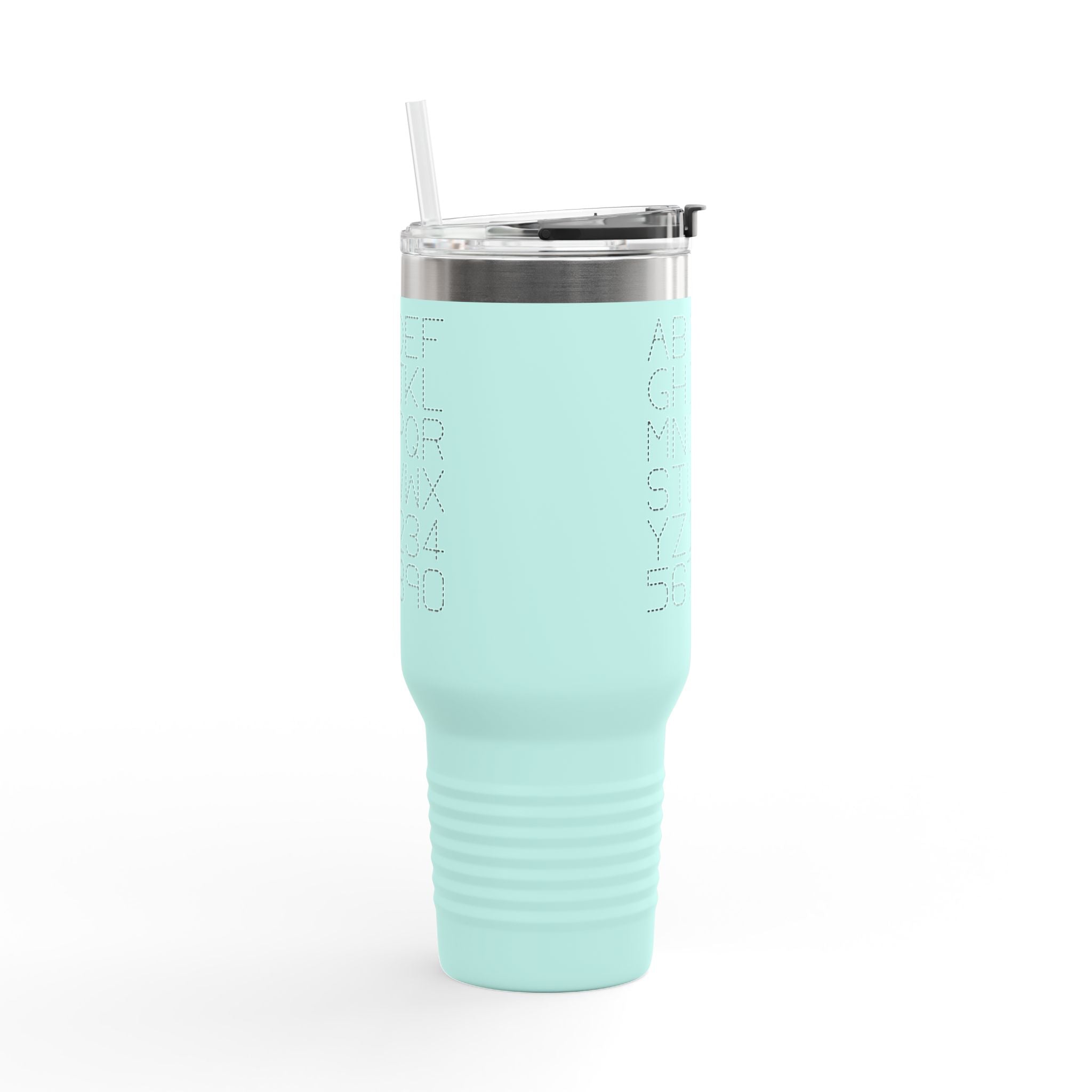 Mug de Voyage Isotherme Lettres et Chiffres de l'Alphabet | Gobelet de 40oz