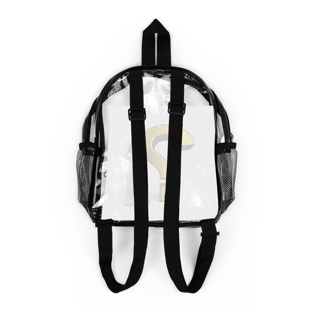 Question Mark Figure Clear Stadium Backpack | Transparent School Bag