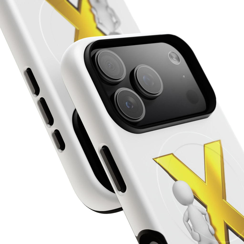 3D Figure with Gold X phone case | Magnetic Tough Case