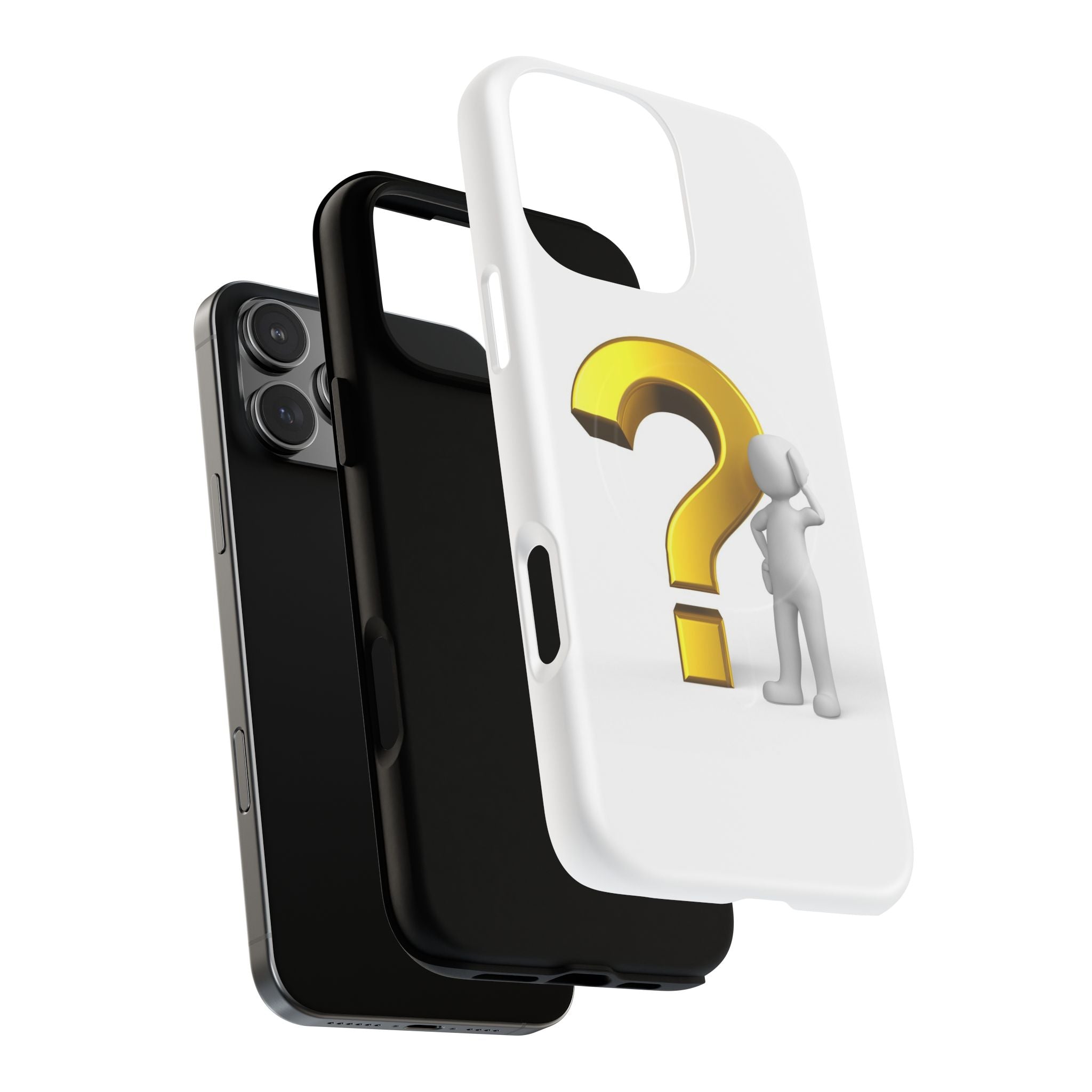 3D Question Mark Figure phone case | Tough Magnetic Case